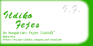 ildiko fejes business card